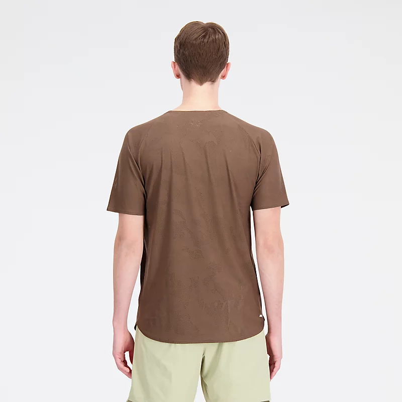 Q Speed Jacquard Men's Short Sleeve T-Shirt - DARK MUSHROOM