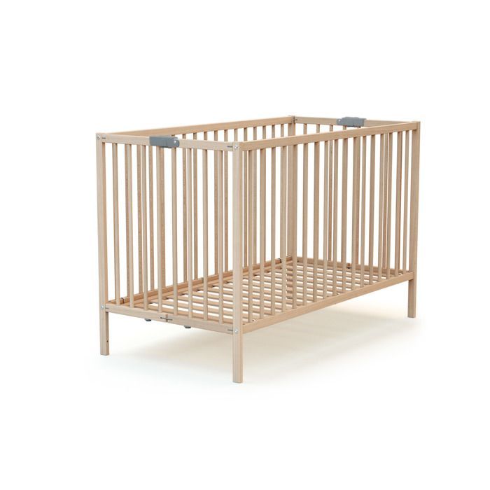 Berço dobrável para bebê - 60 x 120 cm - WEBABY - FLEX - Faia natural