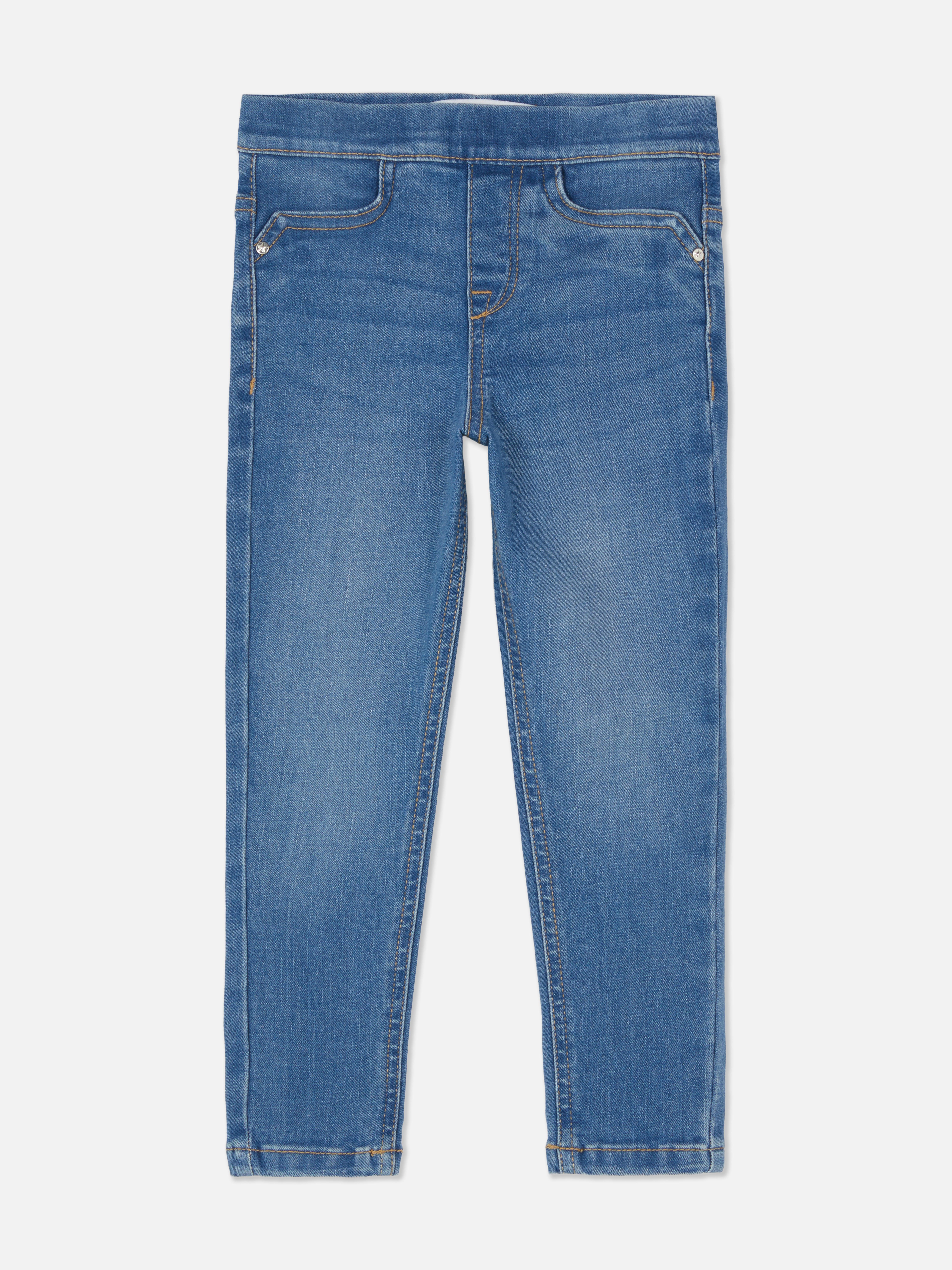 Jeggings cu talie elastică. Acești colanți cu talie elastică și detalii cu buzunare sunt ideali pentru purtarea zilnică.