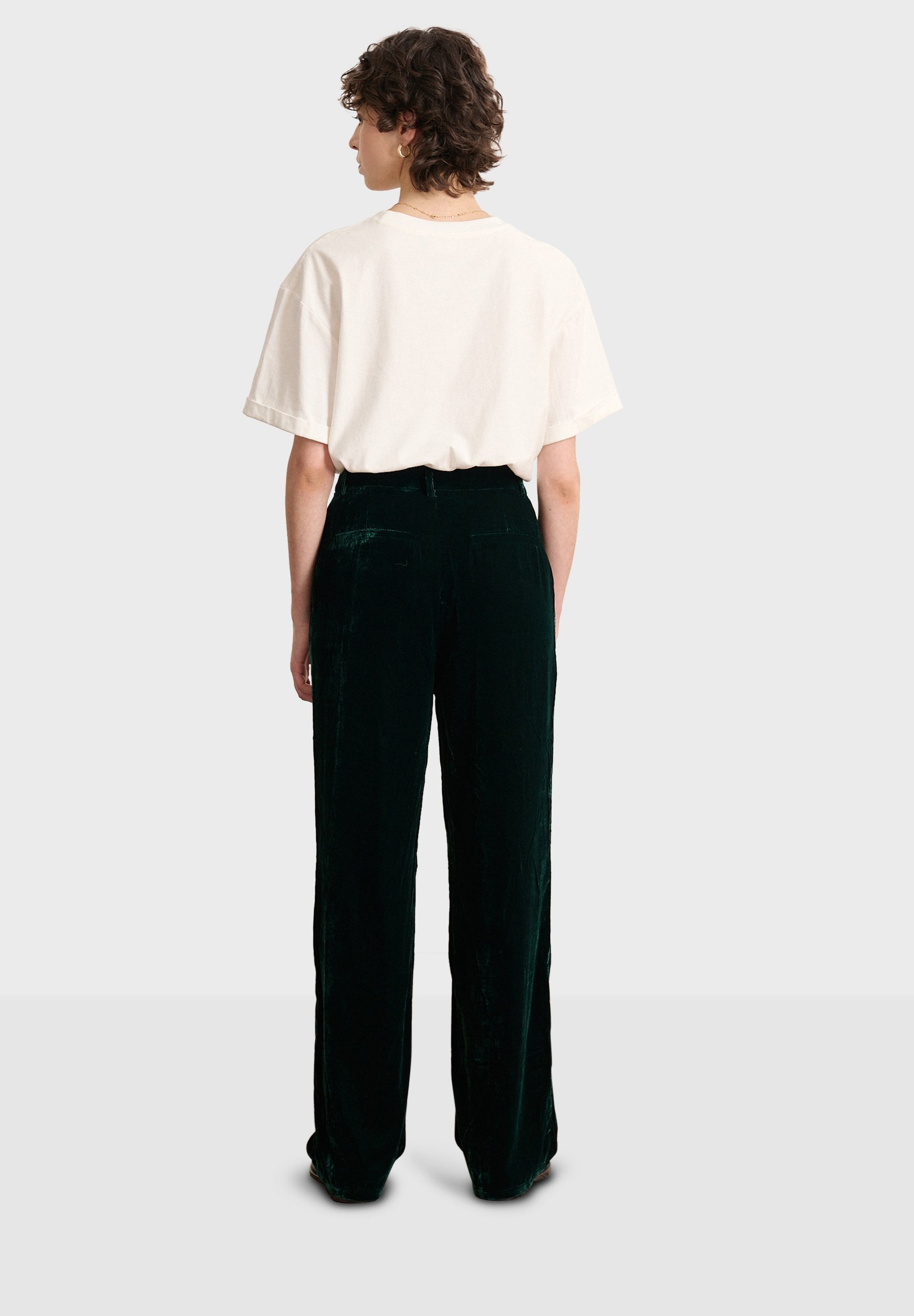 Pantaloni Garance Paris SLACKS KLAYA - verde bottiglia