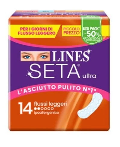 LINES Silk Ultra Absorbent Light DWC 14 Stück Leichte Strömung