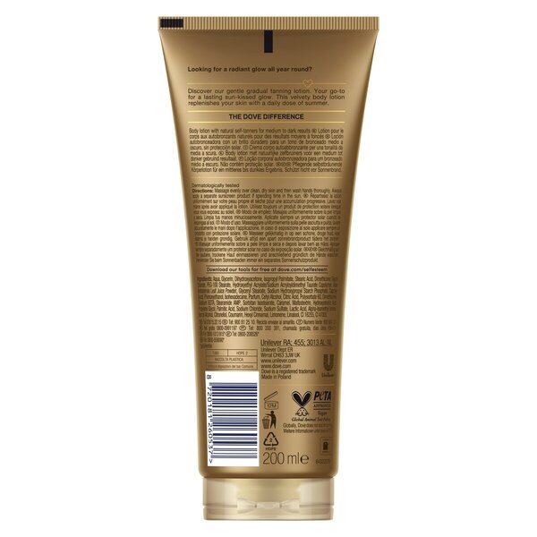 Dove DermaSpa Summer Revived Dark telové mlieko<br>200ml