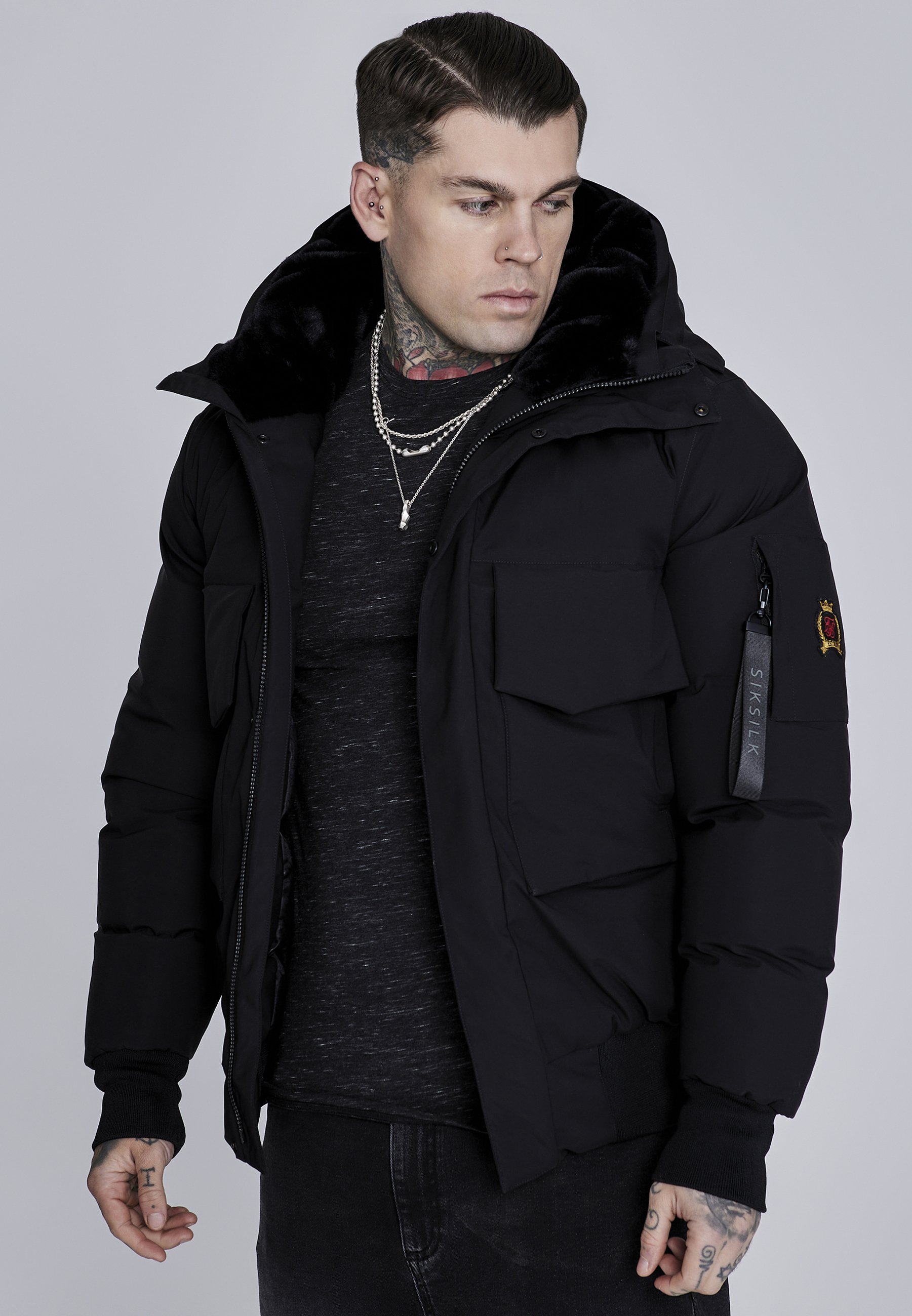 Veste d'hiver SIKSILK - noire