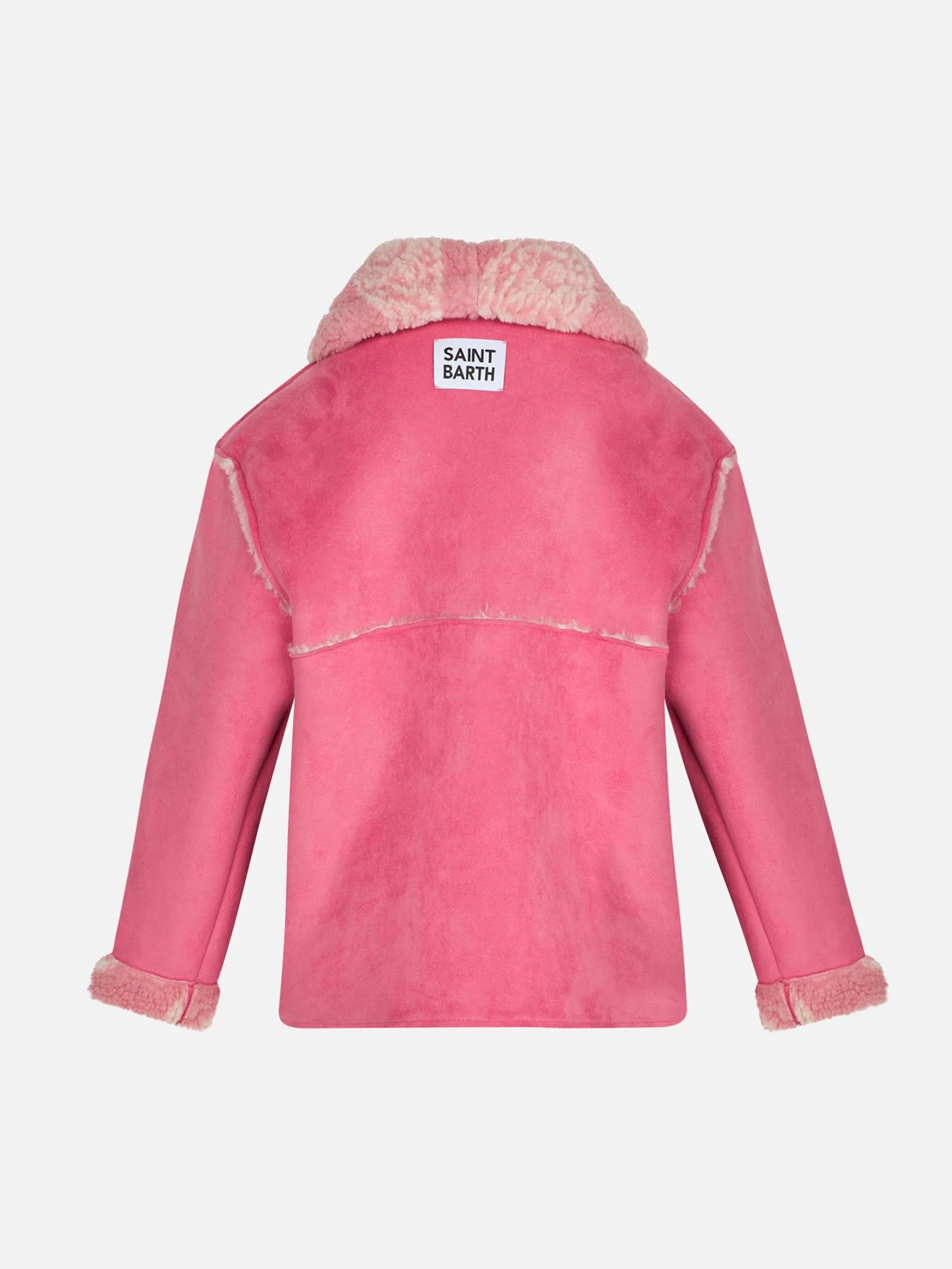 Mädchen-Shearlingjacke mit Paisleymuster