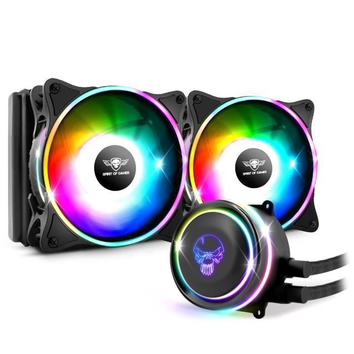 Waterkoelingskit - Spirit Of Gamer - LIQUID FORCE 240 ARGB - 240 mm - Stil - Compatibel met AMD/Intel