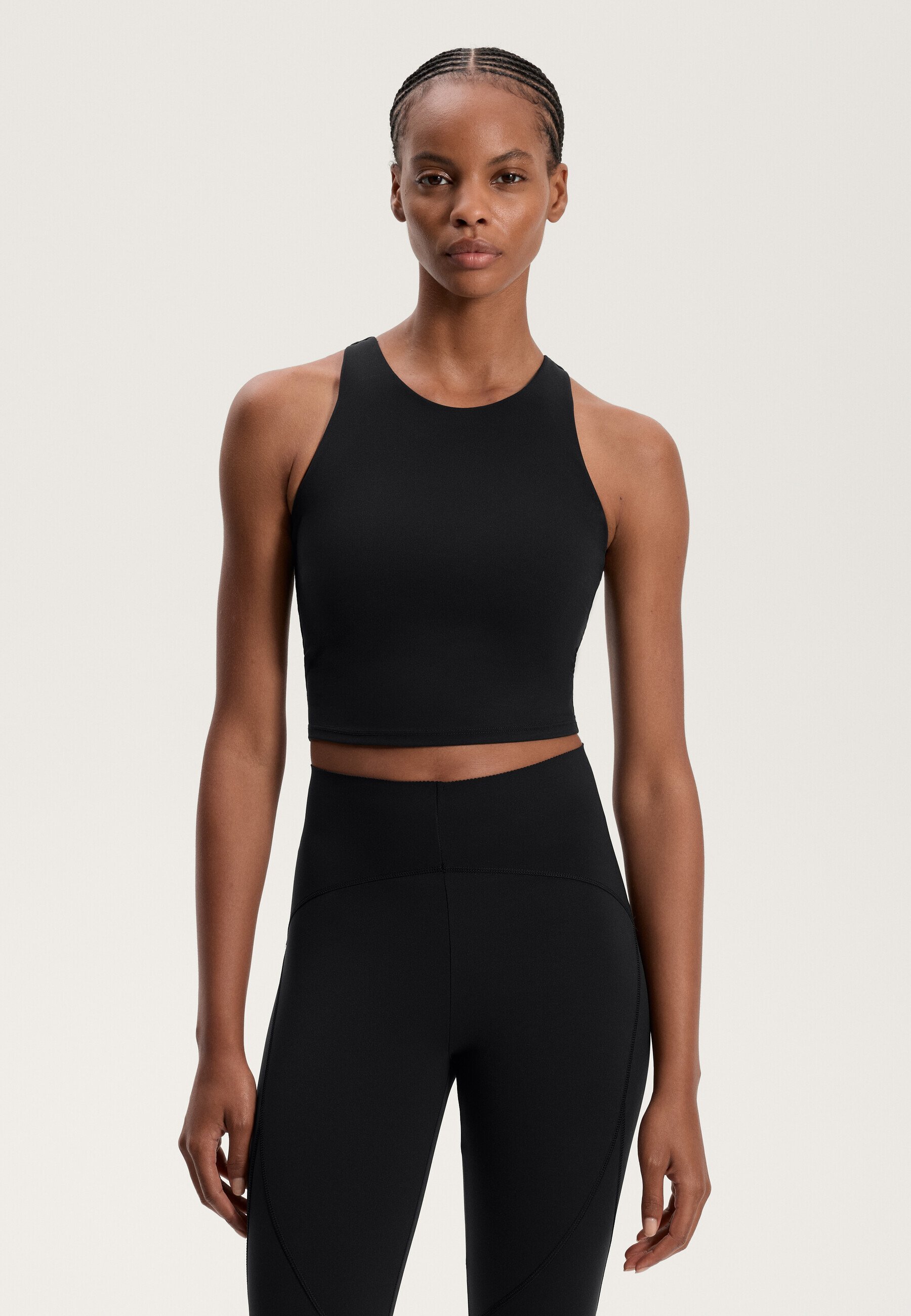 OYSHO NEKHOUDER - Top - zwart