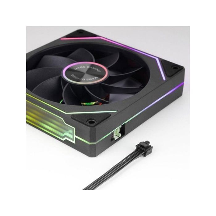 Additional fan Mars Gaming MF-LINKFINITYKIT2R 120mm 1800RPM Infinity Mirror ARGB PWM