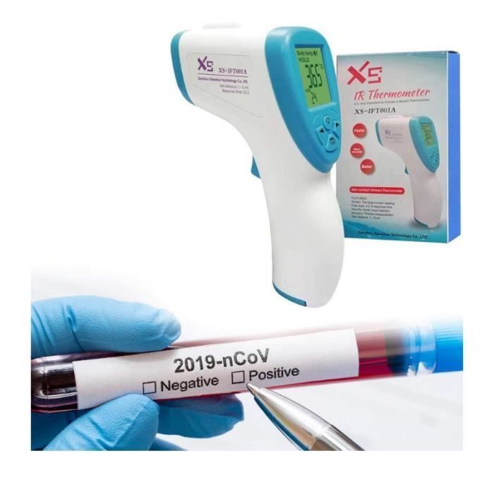 Thermomètre frontal numérique sans contact pour enfants avec mesure instantanée Alarme de fièvre  professionnel corps