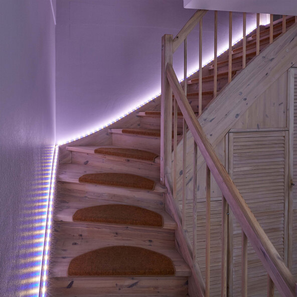 LED-nauha musiikkisensorilla, 5 m, 2 kpl:n setti