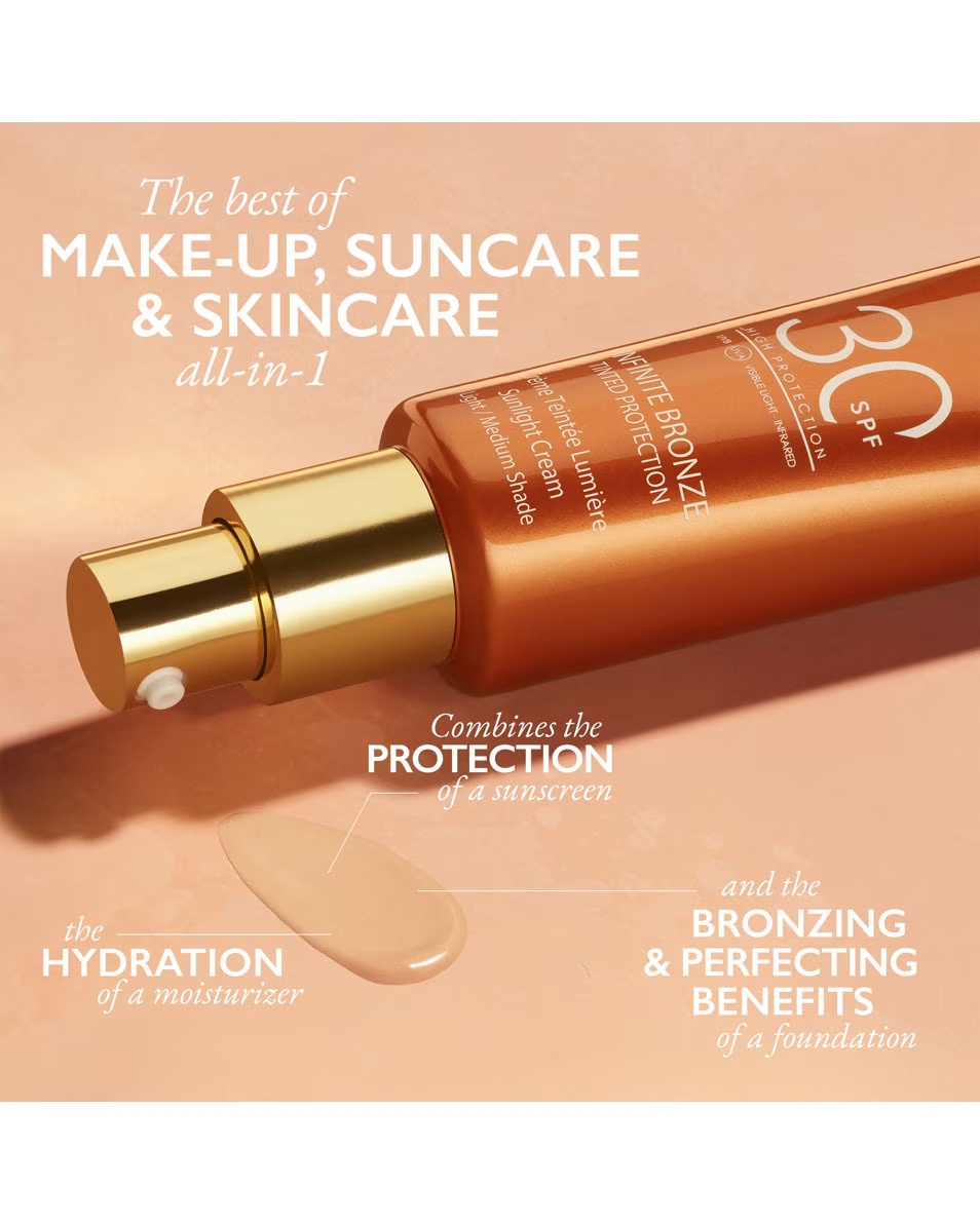Cremă solară cu protecție solară colorată Infinite Bronze LANCASTER SPF30 ușor/mediu