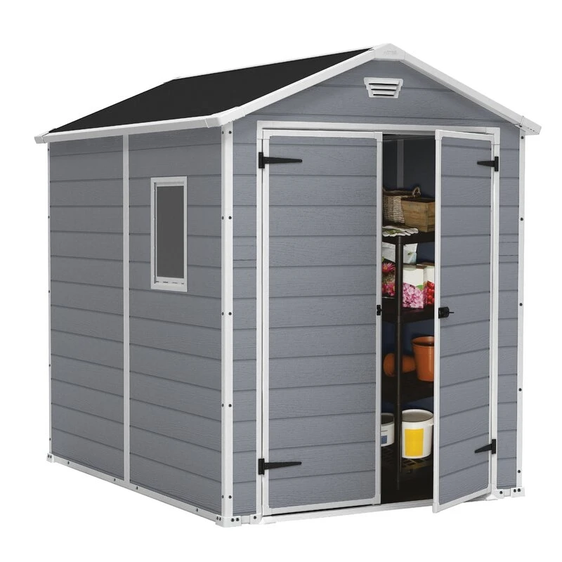 Manor kunststof opbergloods van 1,80 m breed x 2,28 m diep