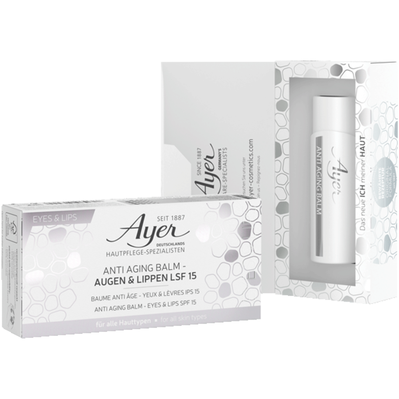 Ayer Anti-Aging Care ikääntymistä ehkäisevä voide silmille ja huulille SPF 15 - 5 g
