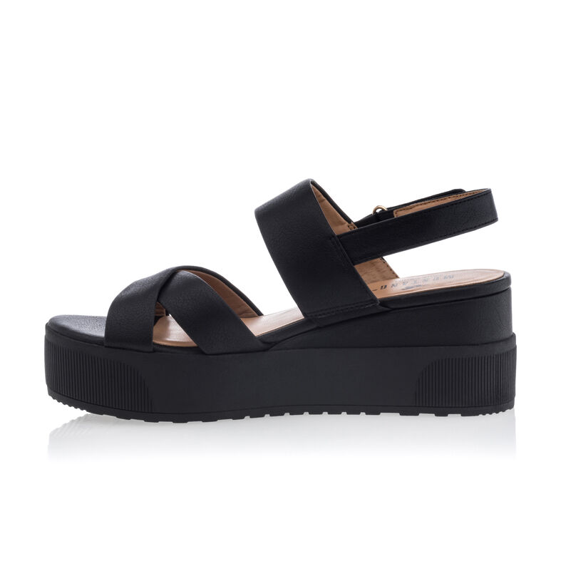 Svarte sandaler / sko med åpen tå til dame