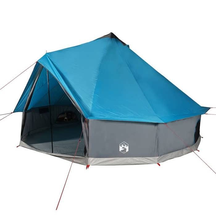 Tienda de campaña familiar tipo tipi impermeable azul para 8 personas vidaXL, tienda de campaña, tienda de jardín, refugio para exteriores, tienda de campaña para acampar, refugio 94589