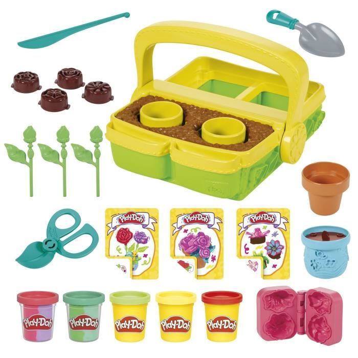 Play-Doh Il mio giardino fiorito, set di pasta modellabile ispirato al giardinaggio e alla natura, Classico, età 3+