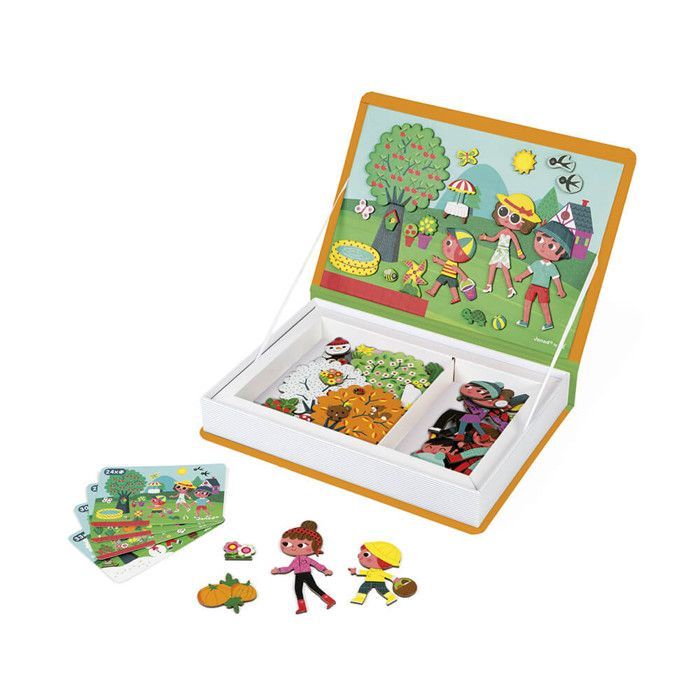 Magnetic educational game - JANOD - Magnéti'book 4 seasons - Orange - Indoor - 20 min