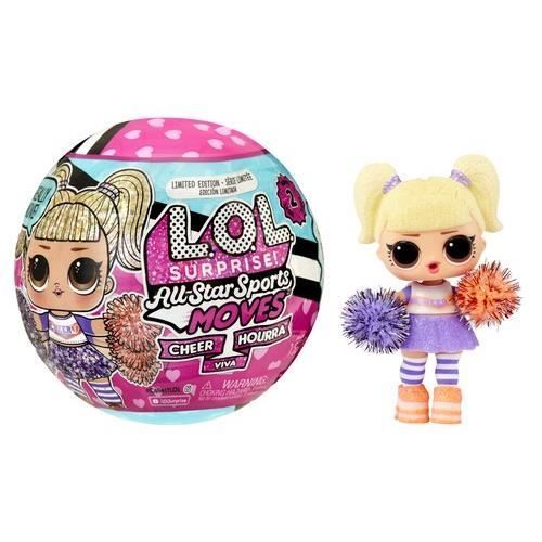 L.O.L. Surprise Sports thème Cheerleader (PDQ) - Poupée pailletées qui bouge les bras et les jambes