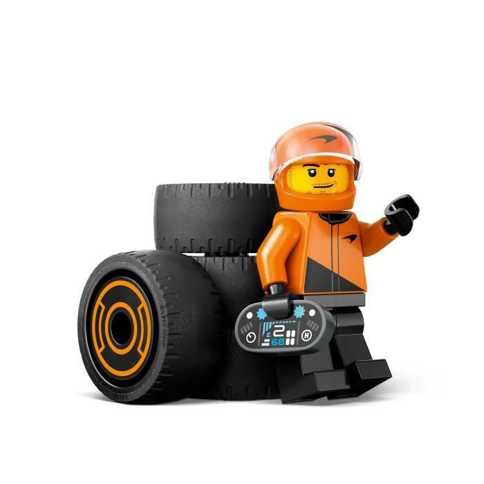LEGO City 60442 Voiture de course McLaren avec pilote de F1 - Jouet pour garçon dès 6 ans