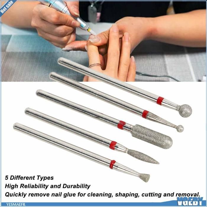Ashata tête de meulage de polissage des ongles Forets de Manucure pour Nail Art, Tête de Broyeur à Ongles de parfum coussin