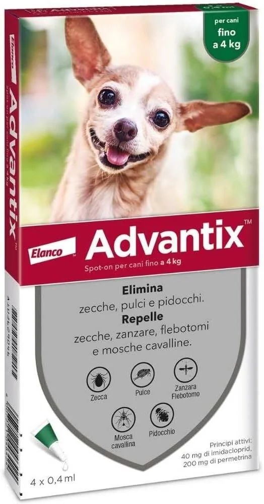 ADVANTIX Advantix Spot-On*6Pip 0-4Kg