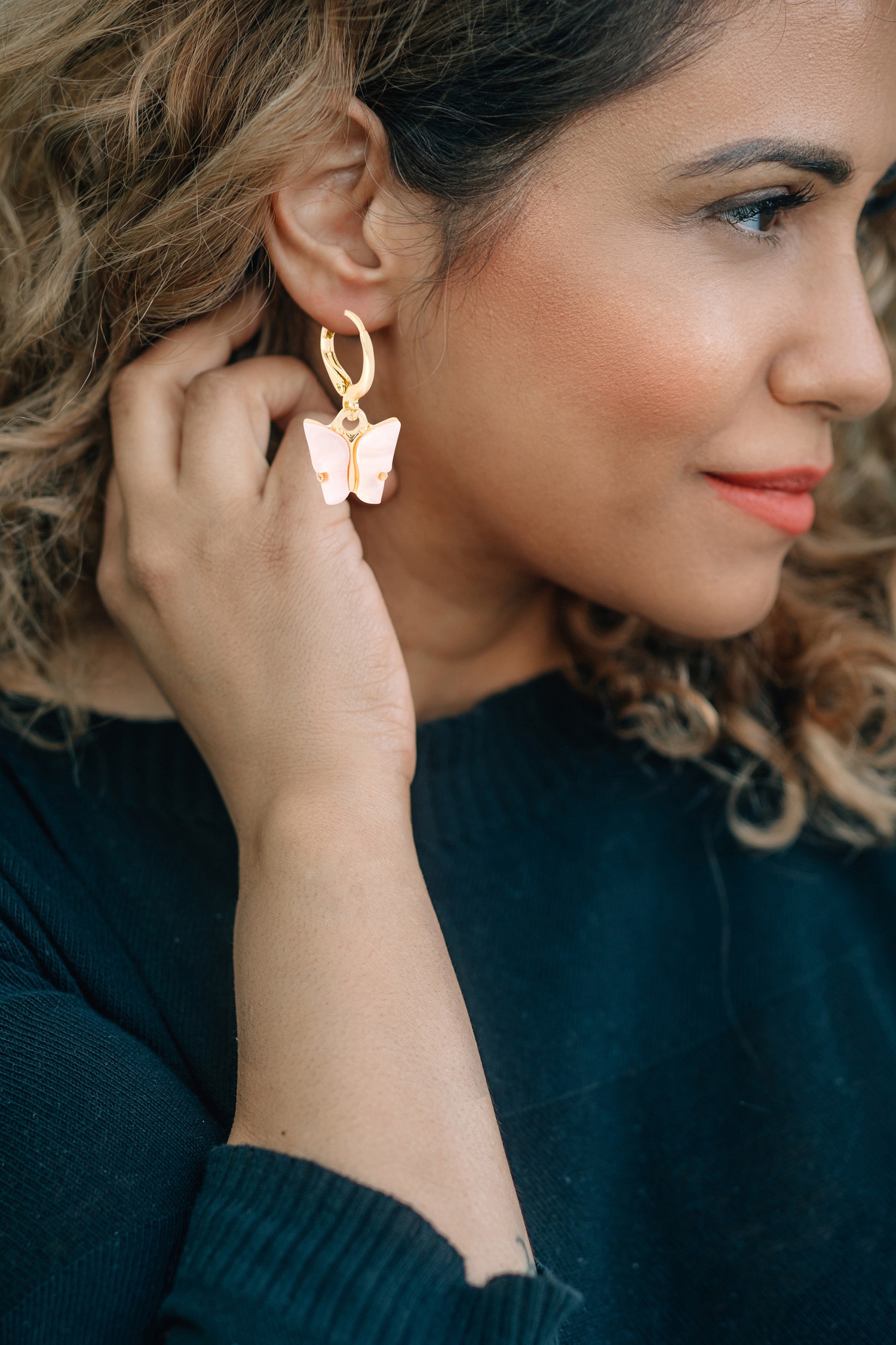 Heideman Boucles d'oreilles Papilio couleur or