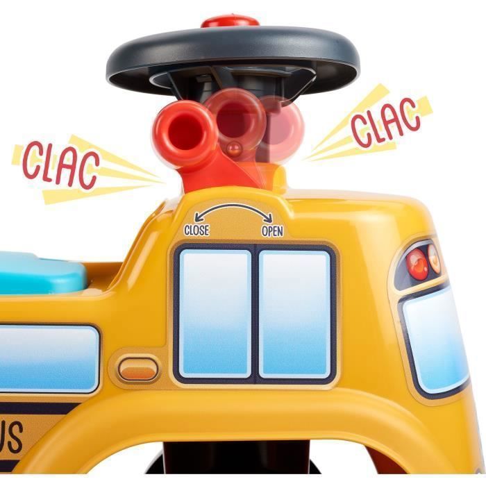 Ride-on toy - FALK - School Bus - Opening seat - Steering wheel - From 12 months - 100% Made in France