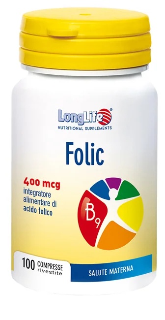 LONG LIFE Nahrungsergänzungsmittel mit Folsäure LongLife 100 Tabletten für Schwangere