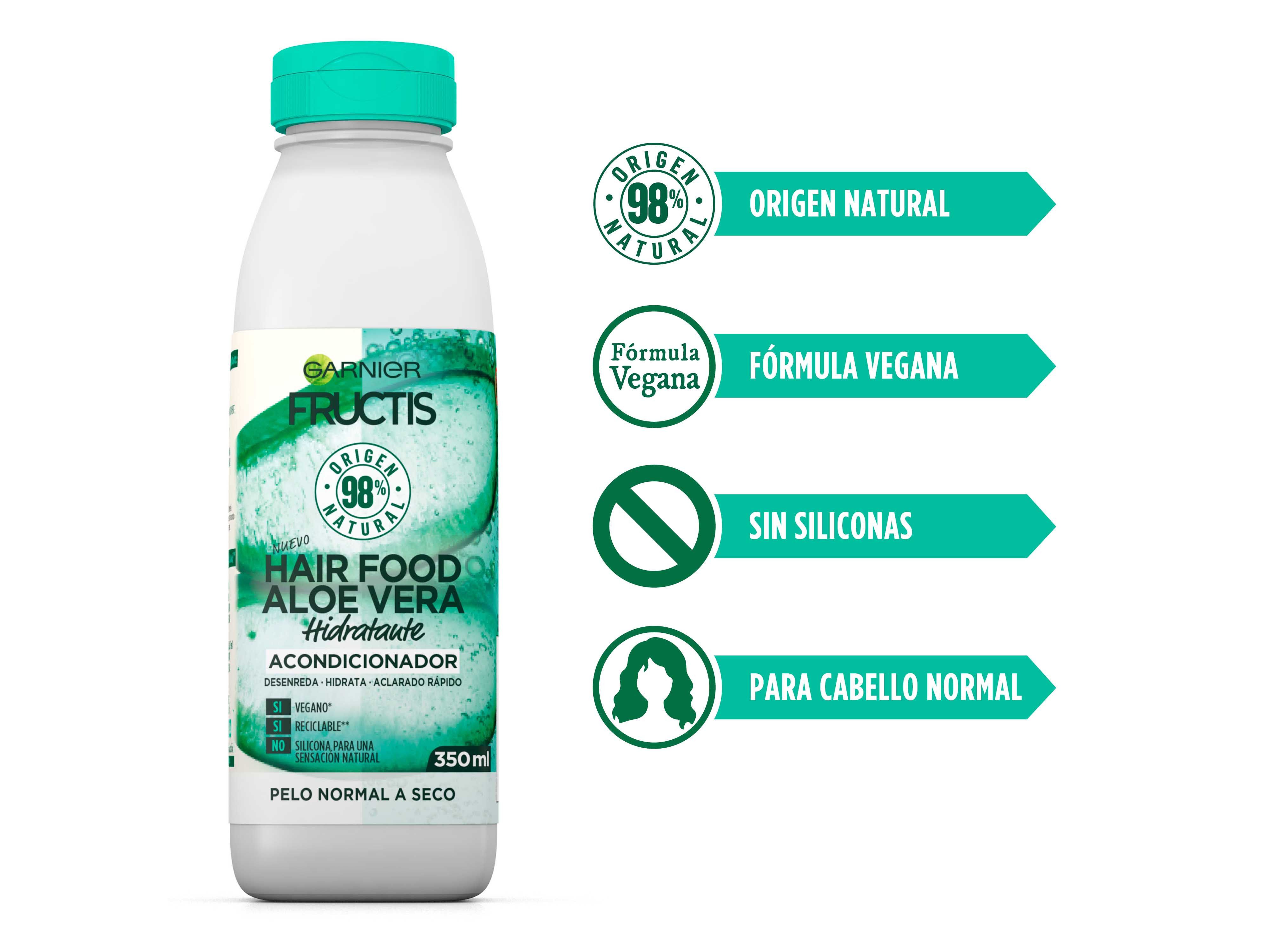 „Fructis Hair Food“ drėkinamasis kondicionierius su alaviju Kondicionieriai be silikono