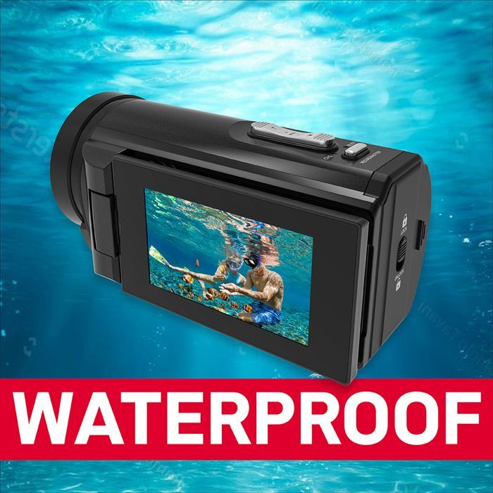 Caméscope 4K - Agfaphoto - CC4000W - Étanche jusqu'à 5m - Écran LCD 3'' - Zoom numérique 18x
