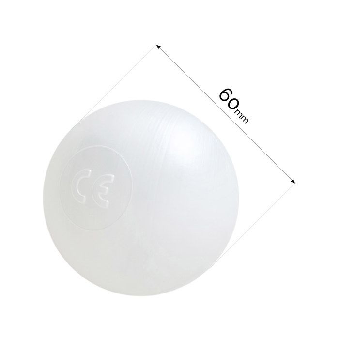 MISIOO Bolas de plástico de colores para piscina de bolas para bebés y niños, 6 cm, 300 bolas, blanco perla
