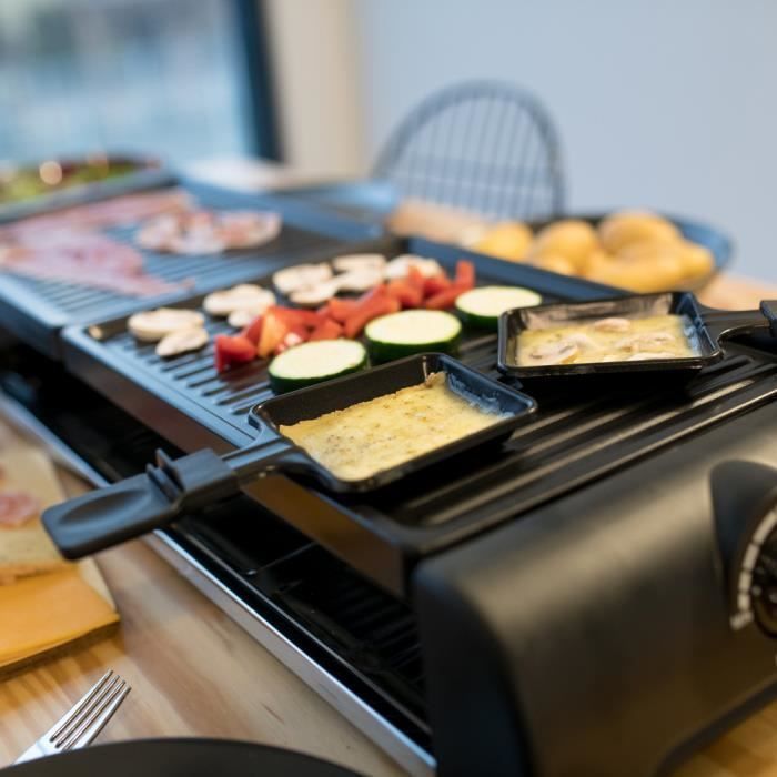 Grelha de Raclette LIVOO DOC185 para 12 pessoas - Preta