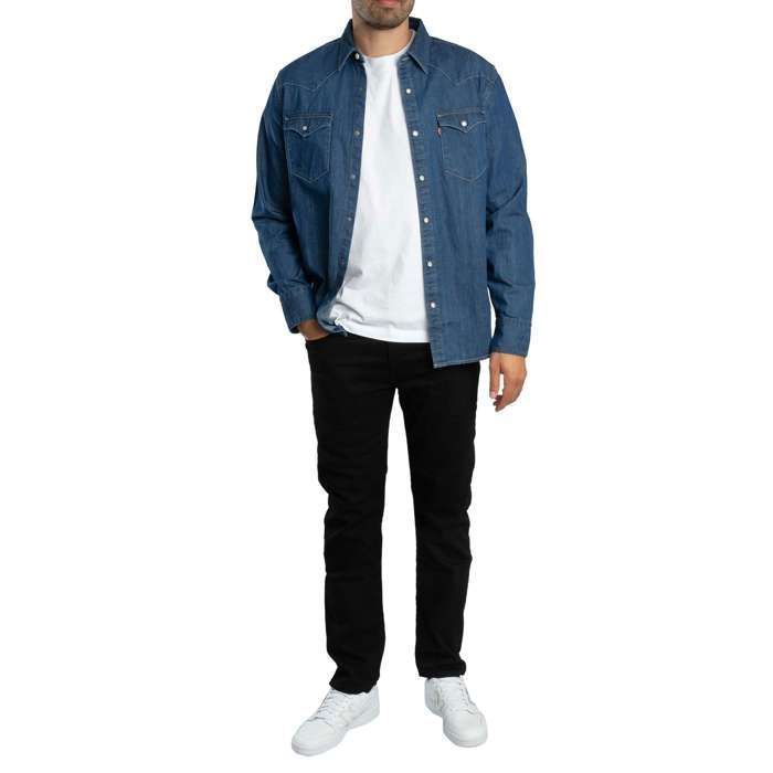 Camicia da uomo LEVI'S in cotone blu GR78809
