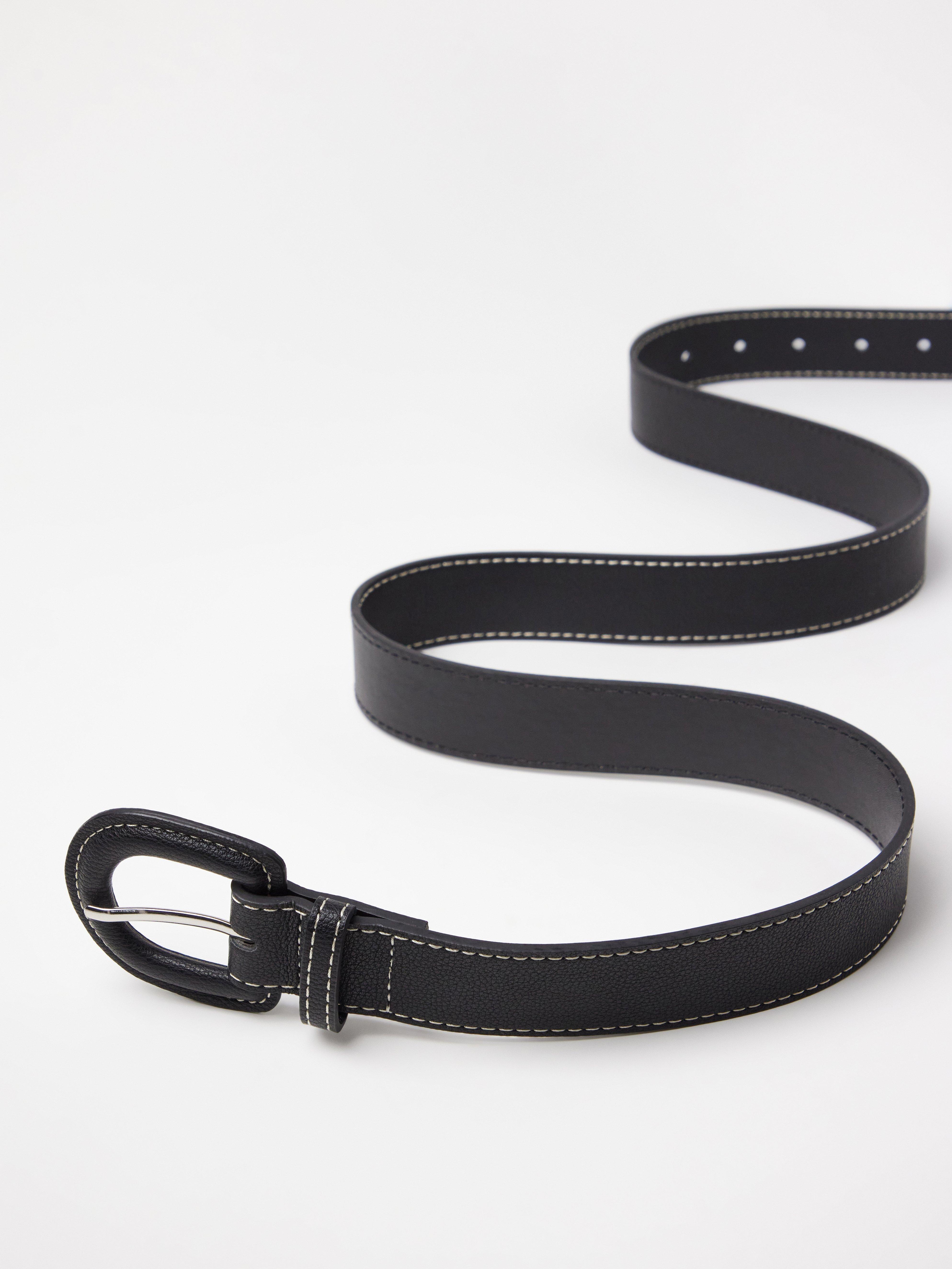 Ceinture en similicuir noir