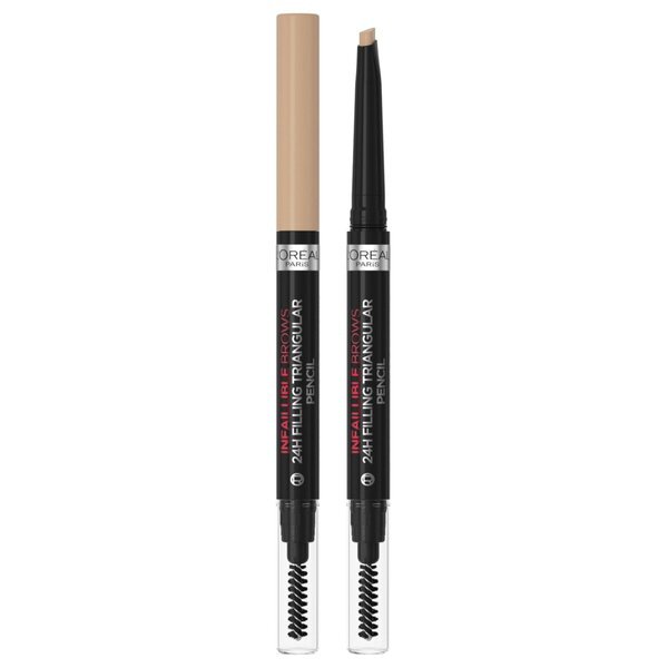 L'Oréal Paris Infaillible 24H polnilni svinčnik za obrvi odtenek 7.0 Blonde trikotni polnilec 1 ml