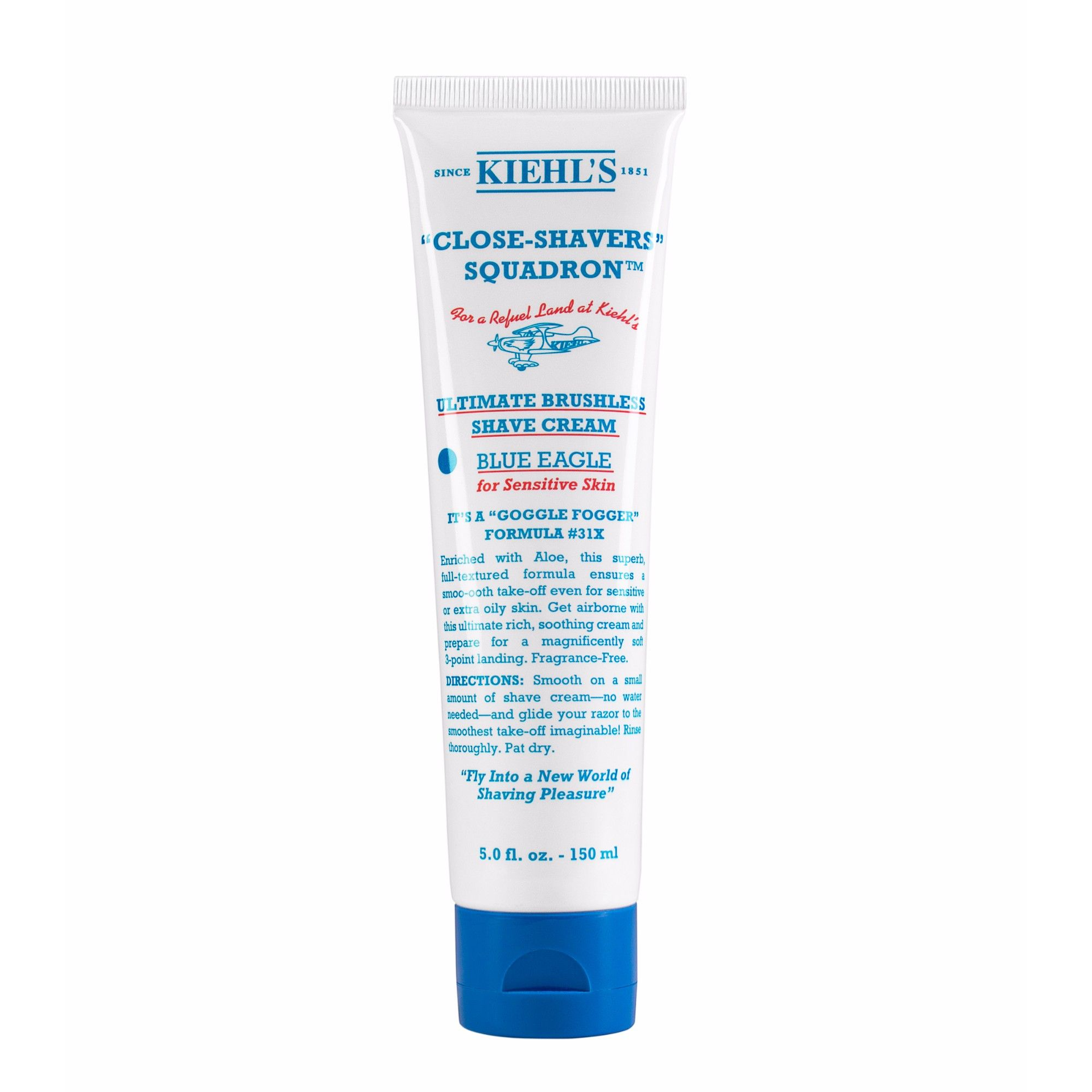 Kiehl's Ultimate bezbirstes skūšanās krēms Blue Eagle 150 ml