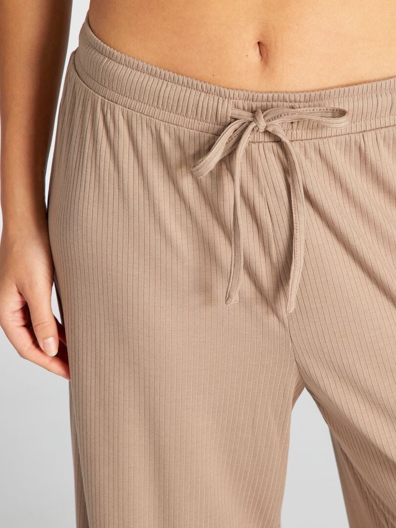 Zachte pyjamabroek - BEIGE