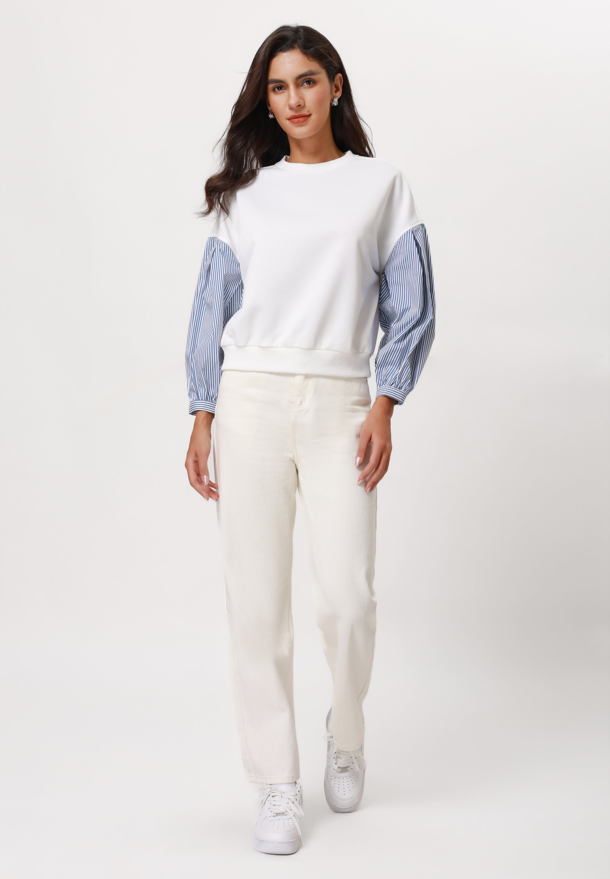 Sweat-shirt Anna Field - blanc/bleu