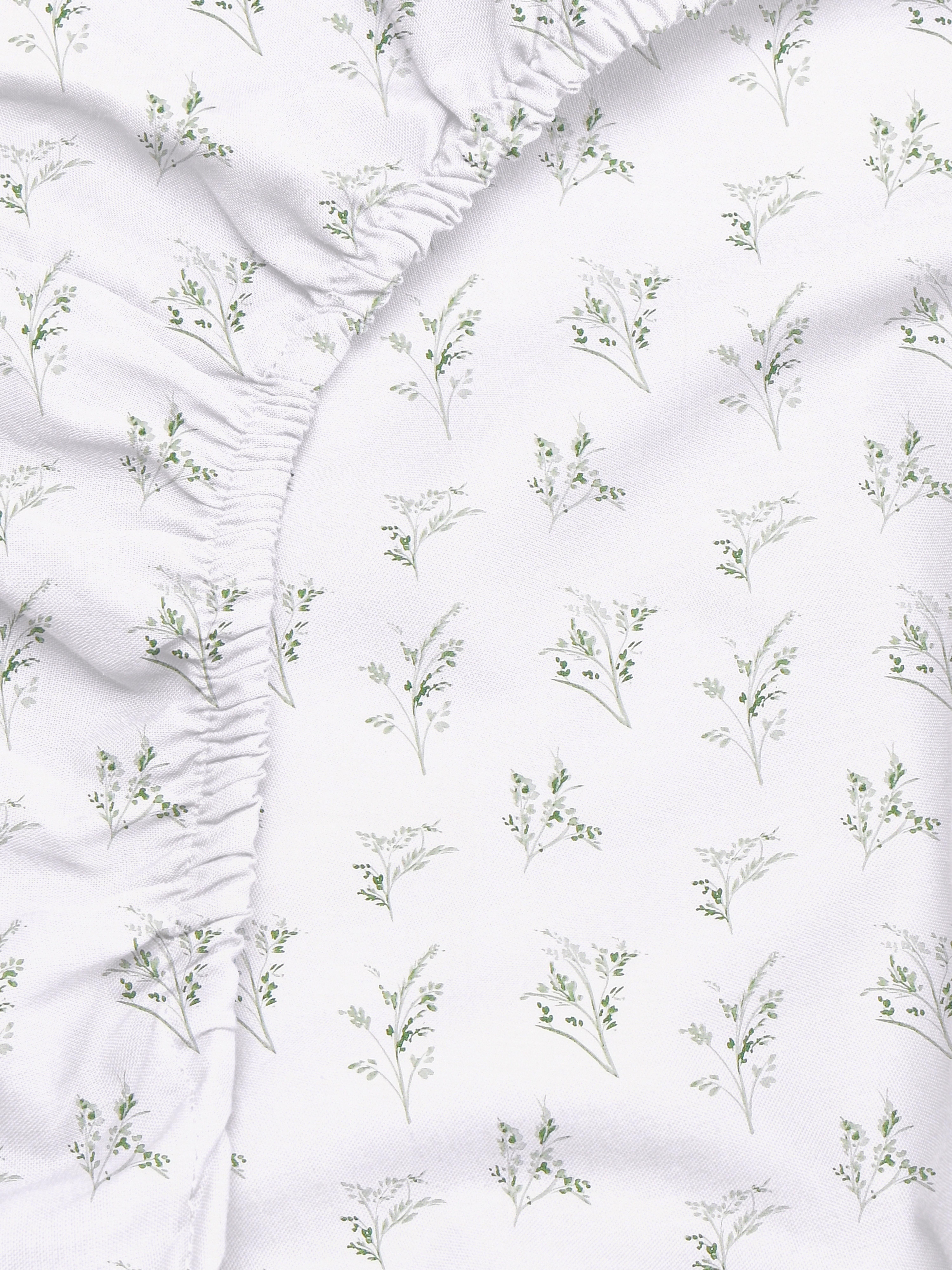 Cearșaf cu elastic pentru o persoană cu model floral Cearșaf cu elastic pentru o persoană cu model floral și colțuri elastice