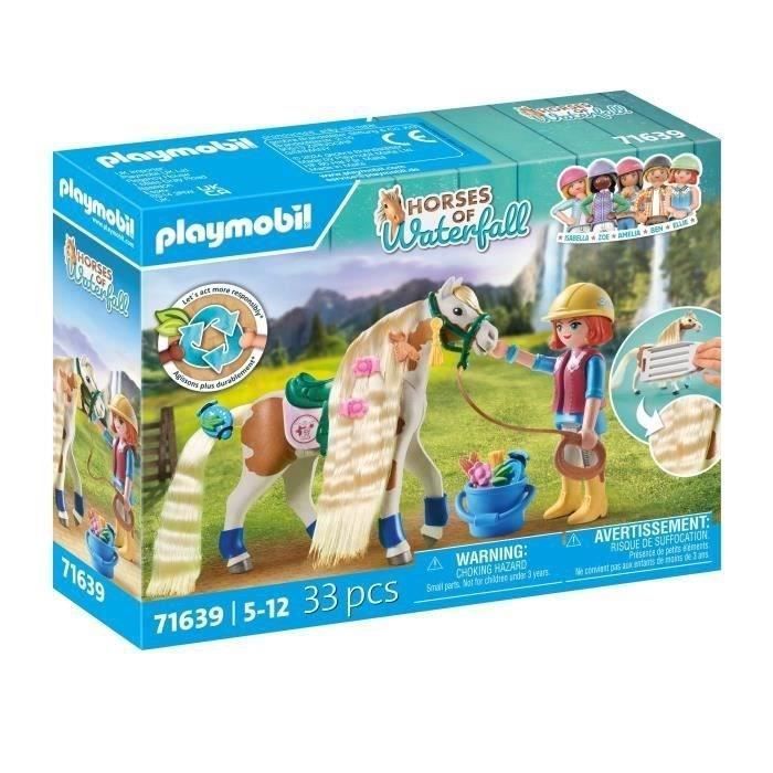 PLAYMOBIL 71639 Ellie avec cheval, Horses of Waterfall, 33 pièces, Dès 4 ans