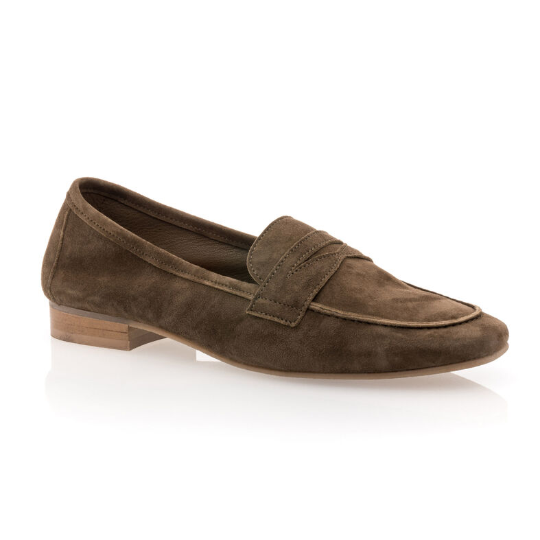 Grüne Damen-Loafer/Bootsschuhe