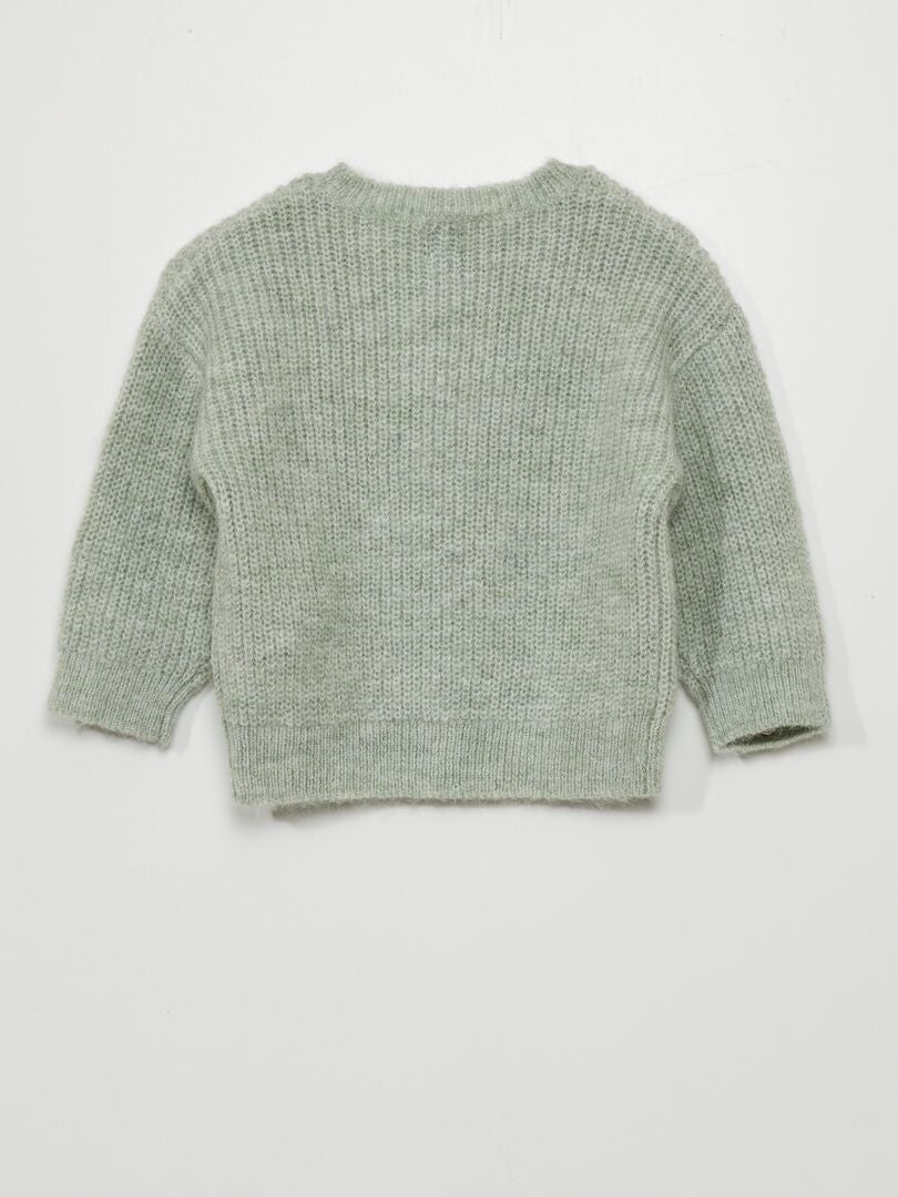 Suéter de tricô estampado - VERDE