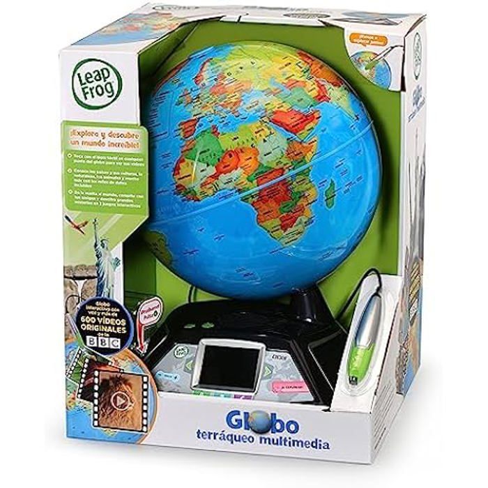 VTech - Interactieve multimediaglobe. 11 contentcategorieën om te ontdekken. Met BBC-video's. 30 x 38,1 x 30,5 cm