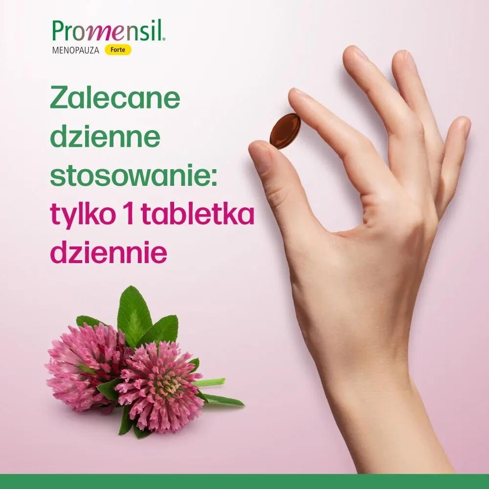 Promensil Forte, Preparat łagodzący objawy menopauzy, Tabletki