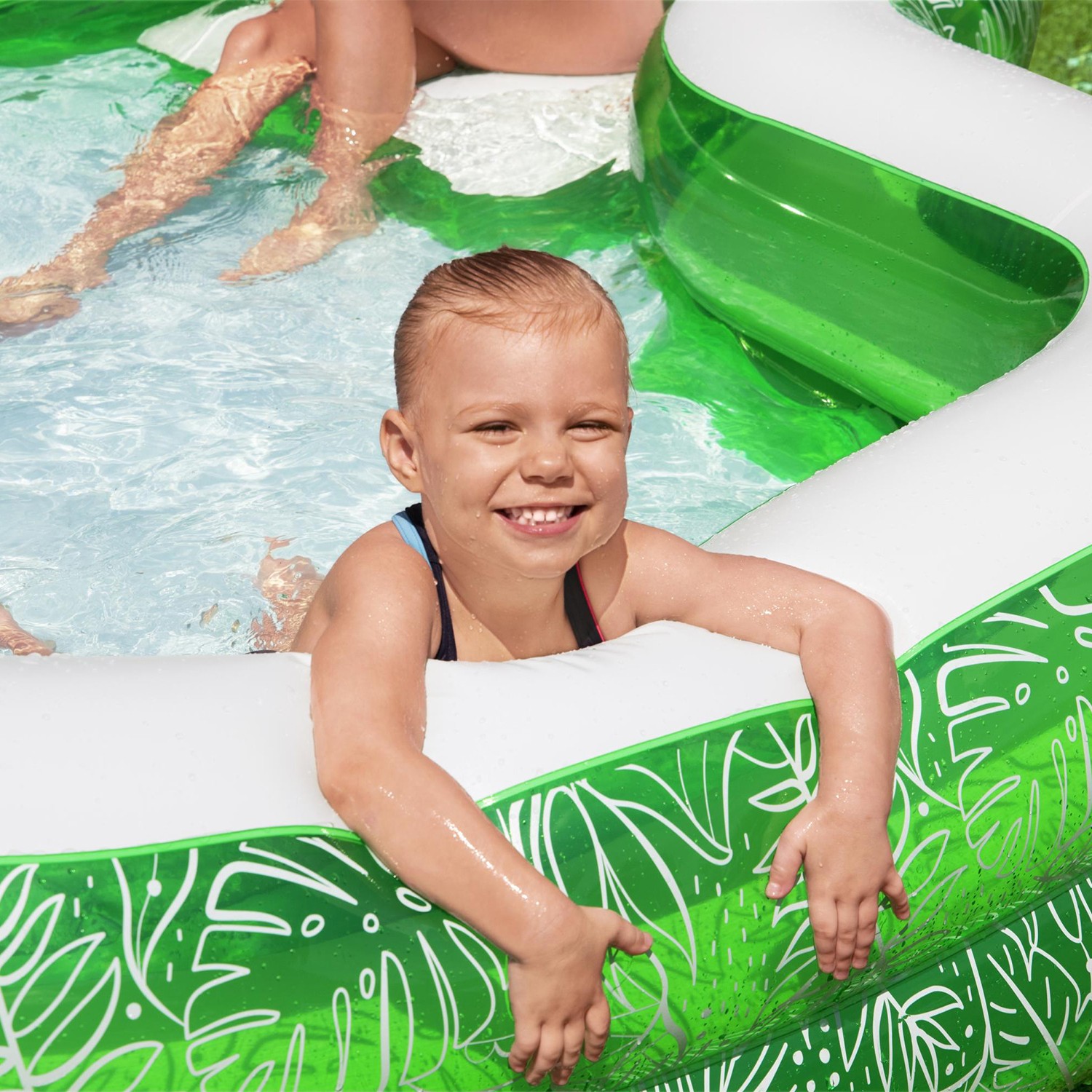Piscine gonflable Bestway 231x231x51 cm avec siège imprimé
