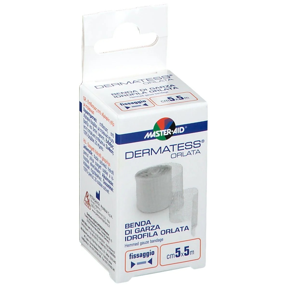 MASTER AID Dermatess-verband met rand 500x5cm