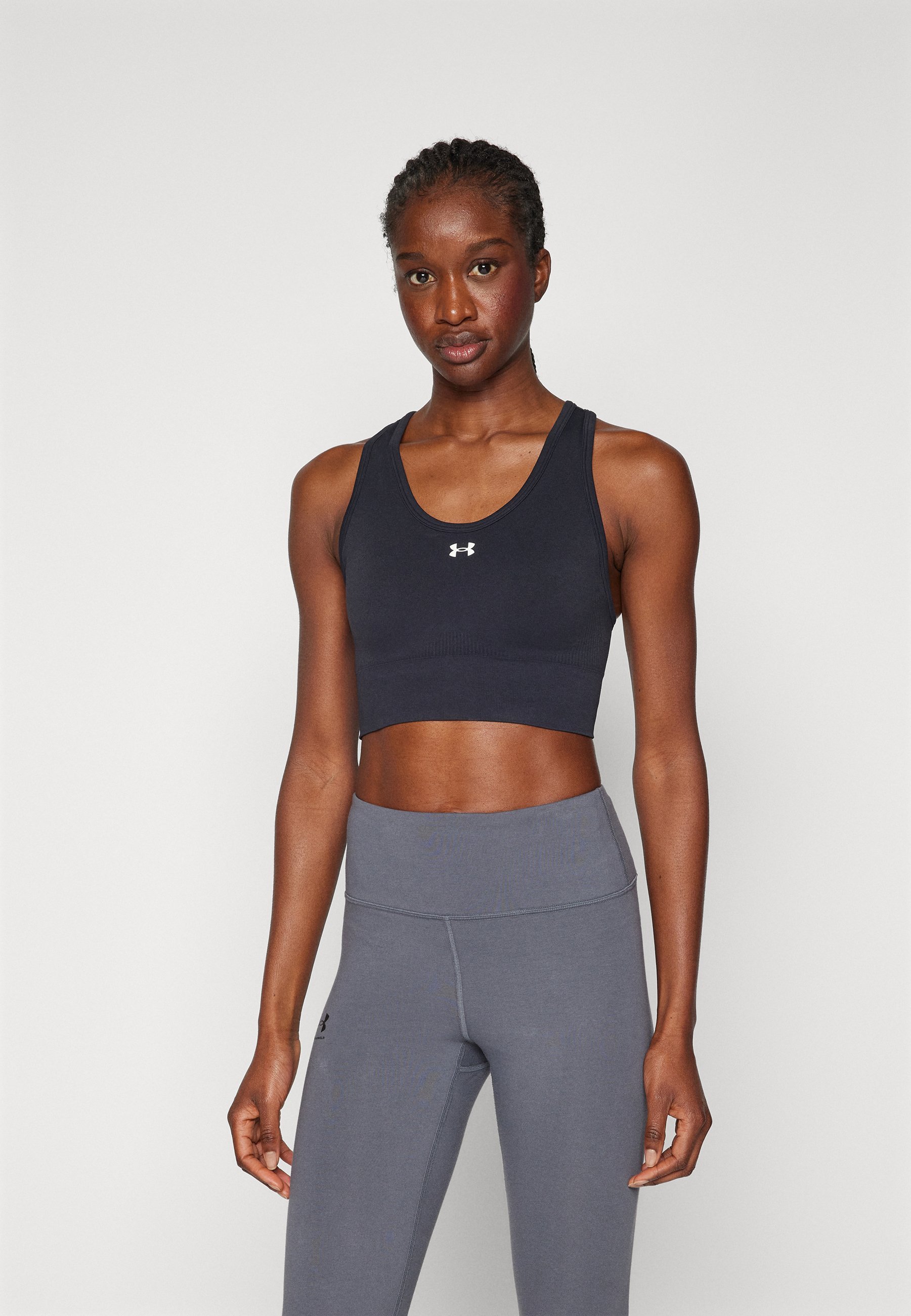 Under Armour VANISH SEAMLESS MID - Keskivahva tukiliivit - musta/valkoinen