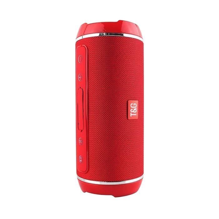 BORLAI TG-116 Kannettava Bluetooth-kaiutin, Vedenpitävä, Punainen - USB/TF/DC 5V - Monitoimiset kaiuttimet