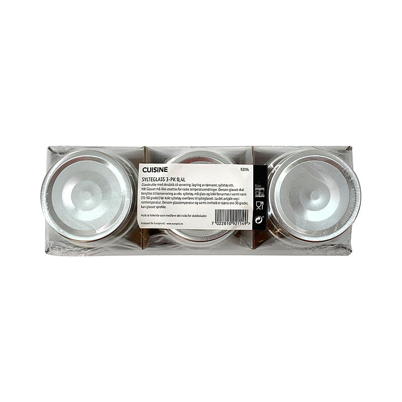 Cuisine Marmeladengläser, 3er-Pack, 0,4 l