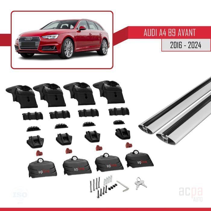 Barras de techo ACE-2 para Audi A4 (B9) Avant 2016-2025 / Gris