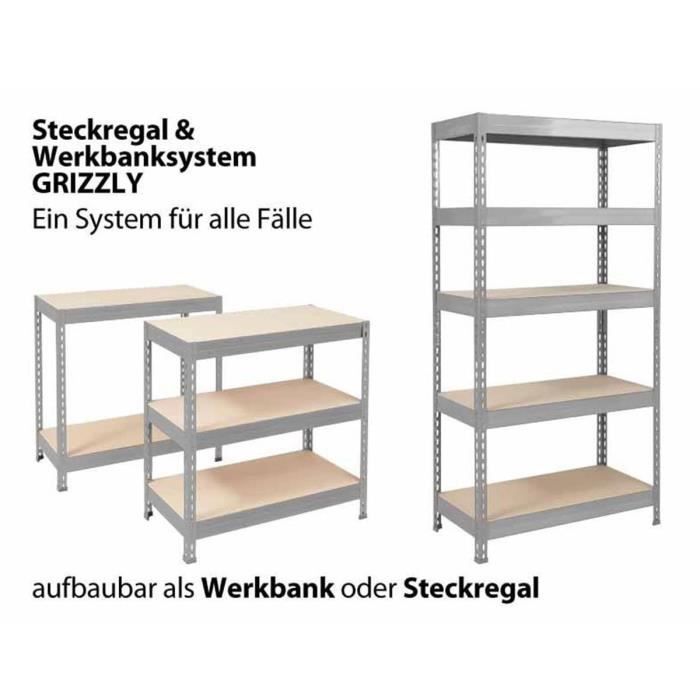 Heavy-duty shelving unit, 5-tier storage unit (particleboard), anthracite grey, 180 x 90 x 60 cm | Max load: 1250 kg